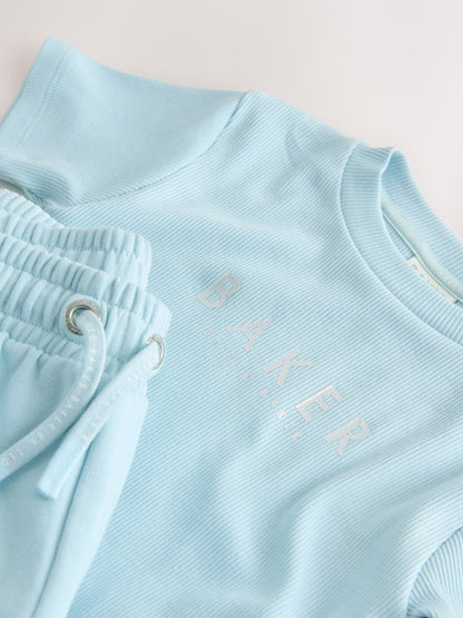 Baker by Ted Baker 2 Piece Ruched Rib T-Shirt & Shorts Set image 3