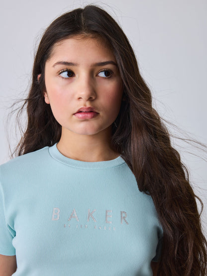 Baker by Ted Baker 2 Piece Ruched Rib T-Shirt & Shorts Set image 7