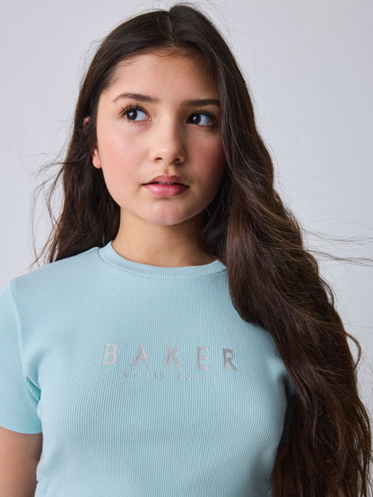 Baker by Ted Baker 2 Piece Ruched Rib T-Shirt & Shorts Set image 8