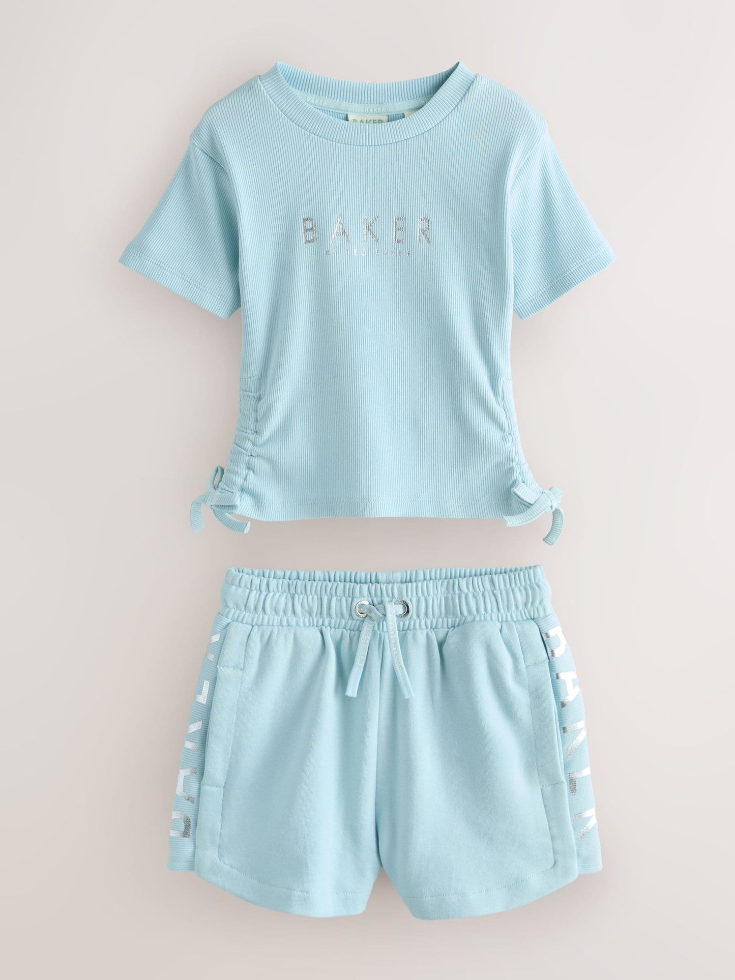 Baker by Ted Baker 2 Piece Ruched Rib T-Shirt & Shorts Set image 9