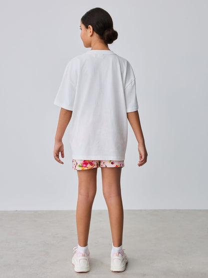 Baker by Ted Baker 2 Piece Oversized Graphic T-Shirt & Printed Shorts Set image 2