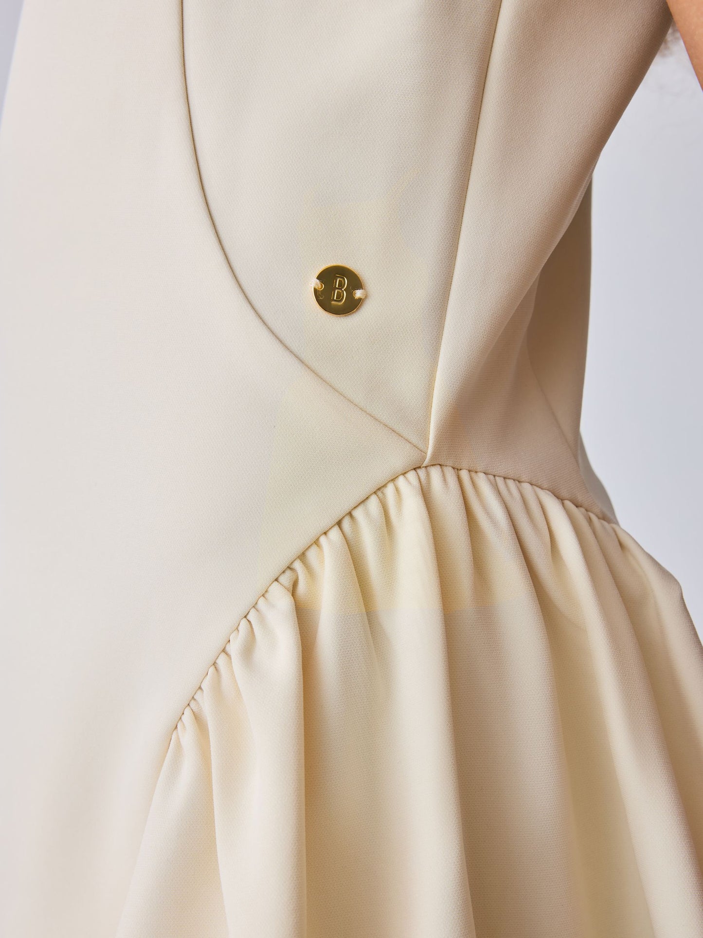 Baker by Ted Baker Structured Double Strap Skater Yellow Dress image 6