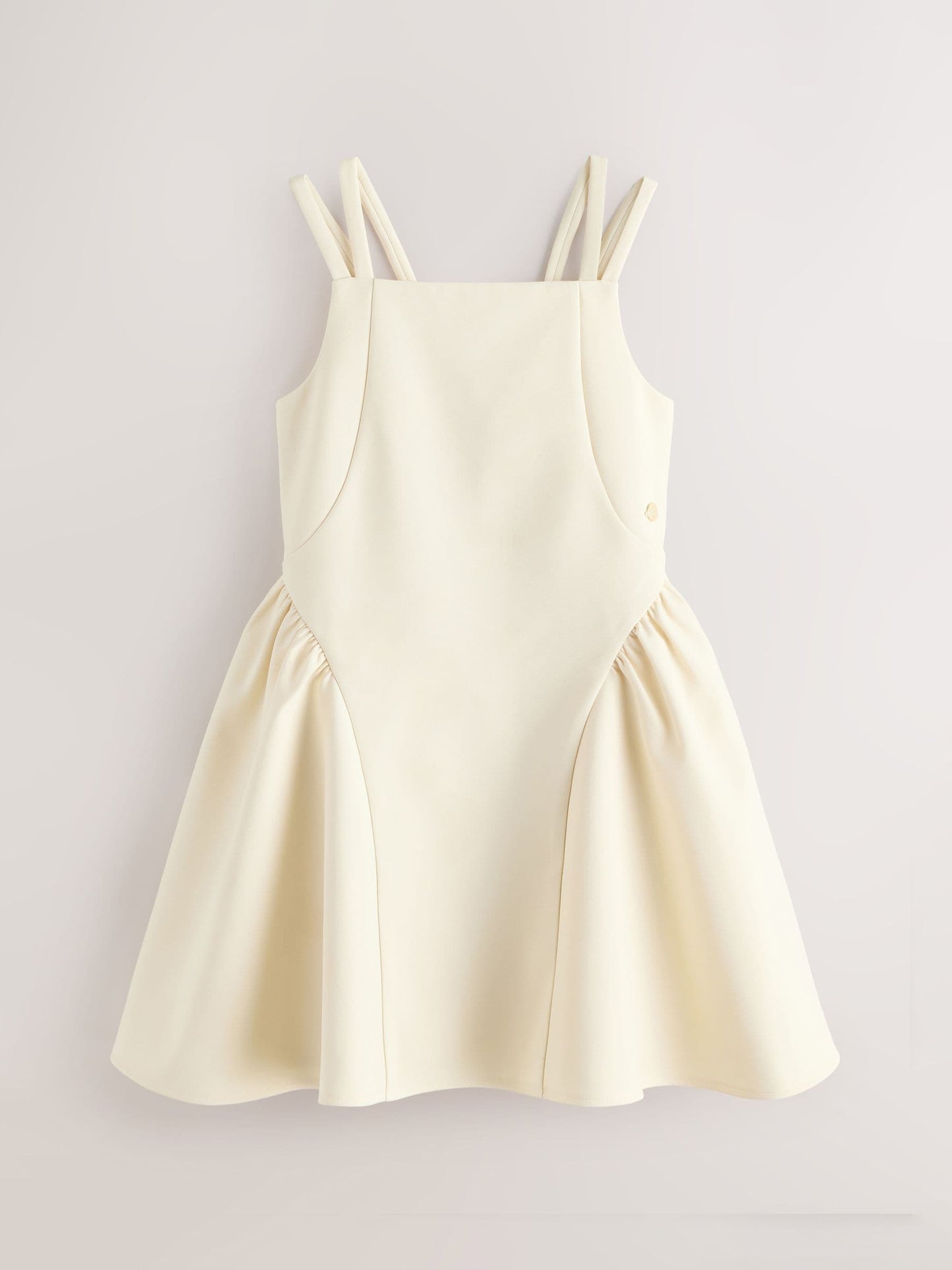 Baker by Ted Baker Structured Double Strap Skater Yellow Dress image 7