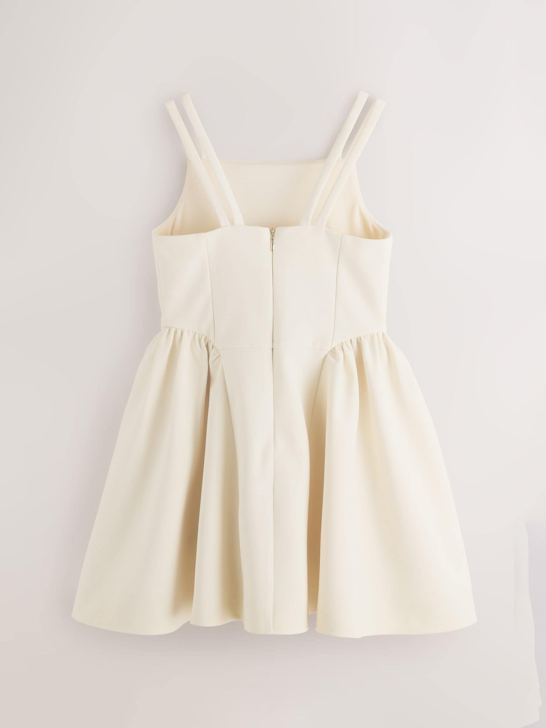 Baker by Ted Baker Structured Double Strap Skater Yellow Dress image 8