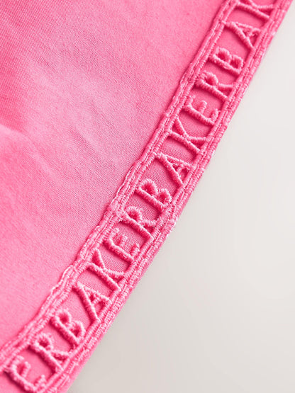 Baker by Ted Baker Pink Waisted Double Layer Skirted Dress image 10