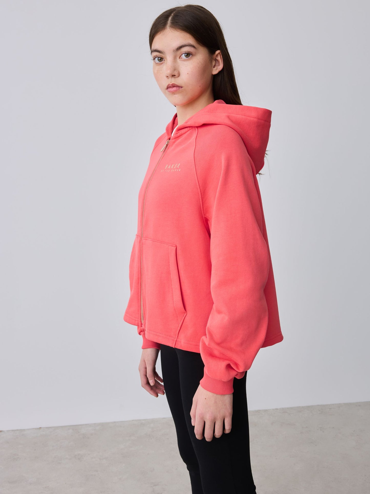 Baker by Ted Baker Oversized Zip-Through Hoodie image 3