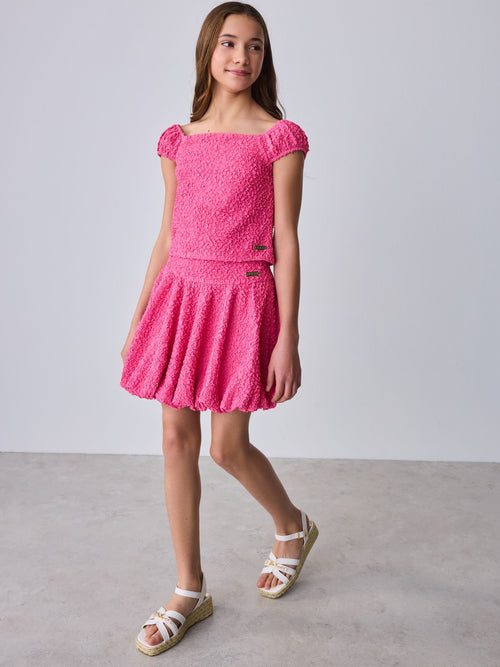Dsiney Kidz - Baker by Ted Baker 2 Piece Textured Bardot Top & Skirt Set image 1