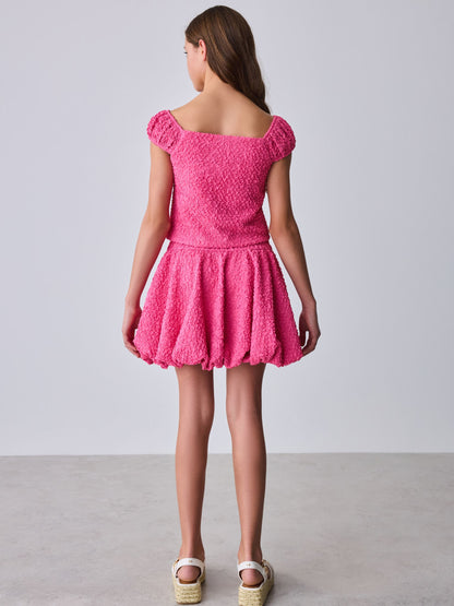 Baker by Ted Baker 2 Piece Textured Bardot Top & Skirt Set image 2