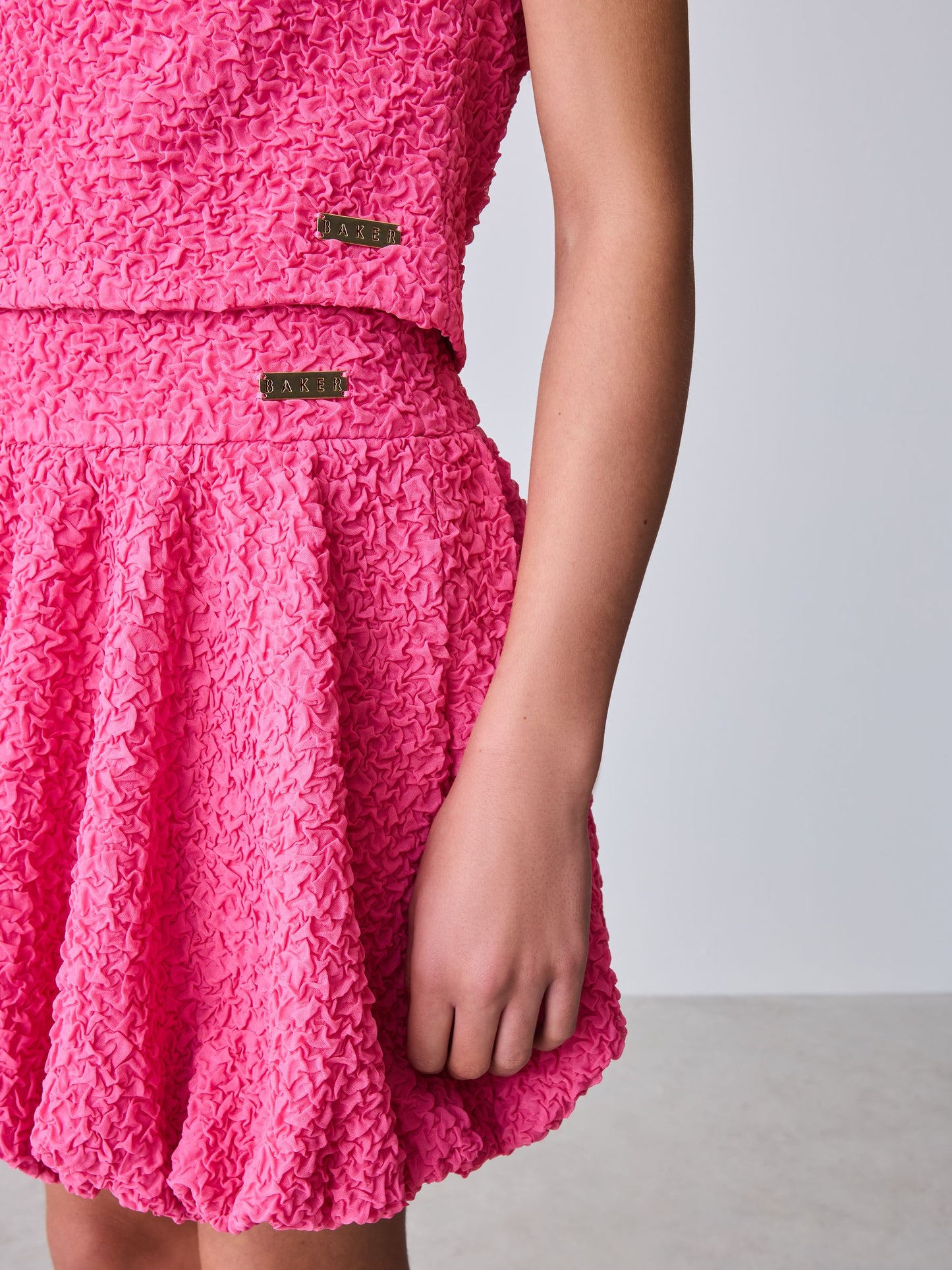 Baker by Ted Baker 2 Piece Textured Bardot Top & Skirt Set image 5