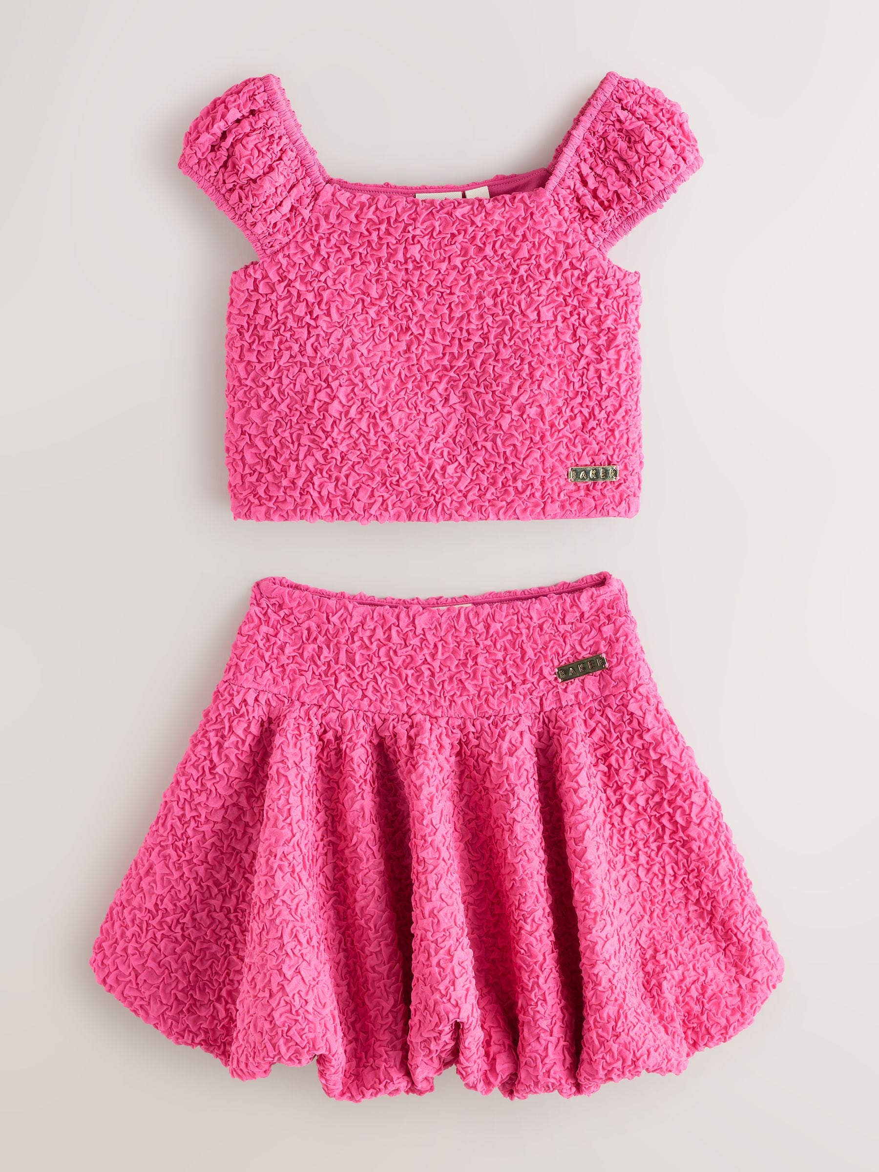 Baker by Ted Baker 2 Piece Textured Bardot Top & Skirt Set image 7