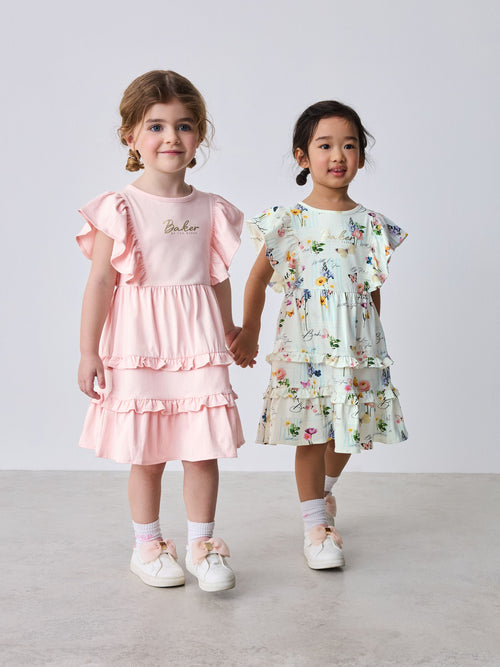 Baker by Ted Baker Printed Ruffle Jersey Dresses 2 Pack image 1