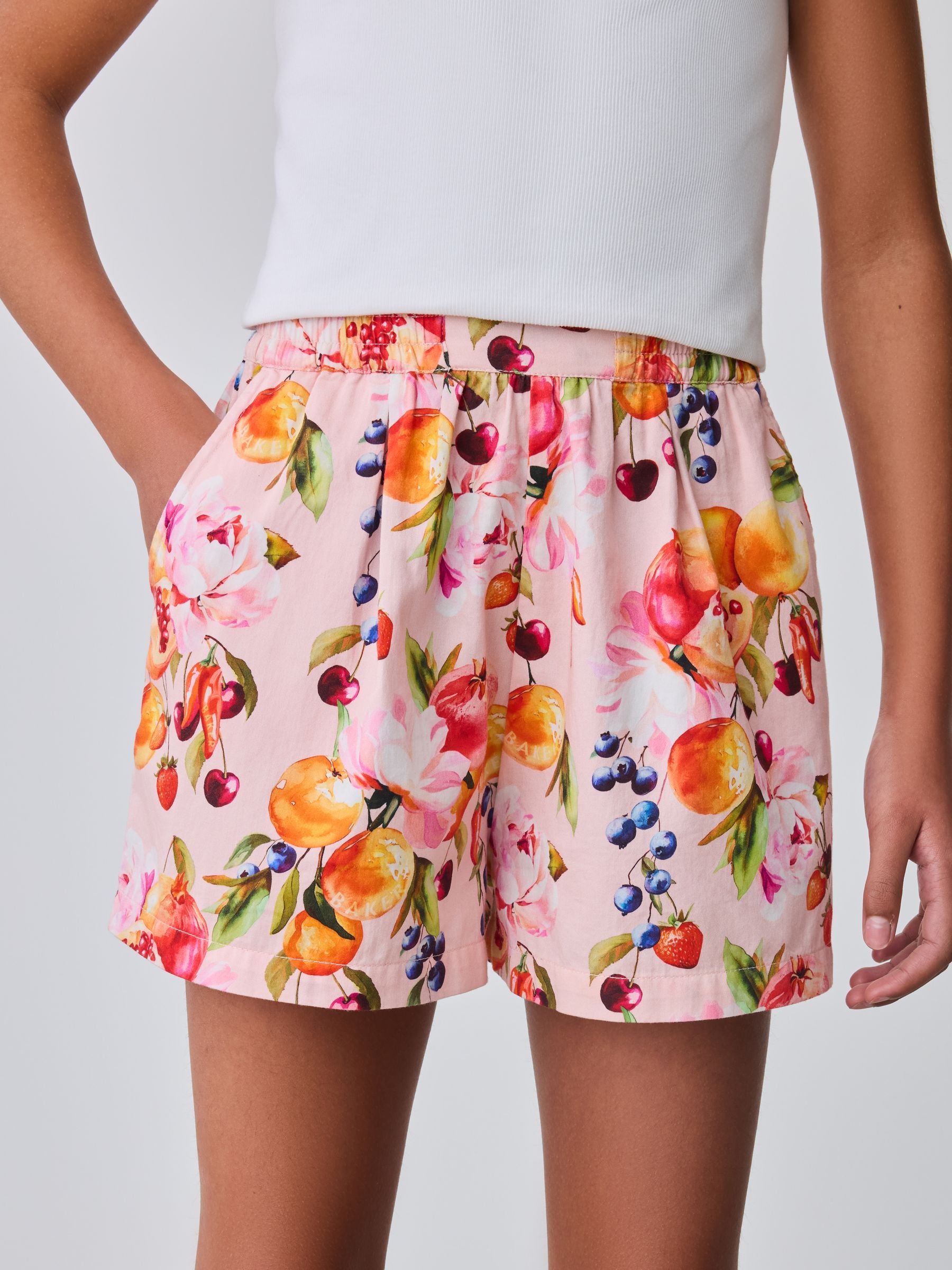 Baker by Ted Baker Multi Ruched Cropped Top & Fruit Short 2 Piece Set image 2