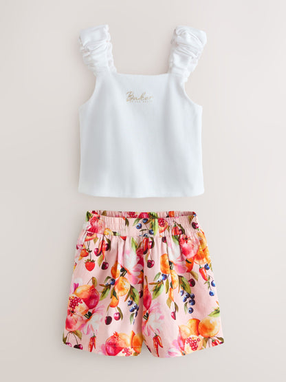 Baker by Ted Baker Multi Ruched Cropped Top & Fruit Short 2 Piece Set image 7