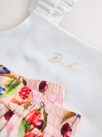 Baker by Ted Baker Multi Ruched Cropped Top & Fruit Short 2 Piece Set image 8
