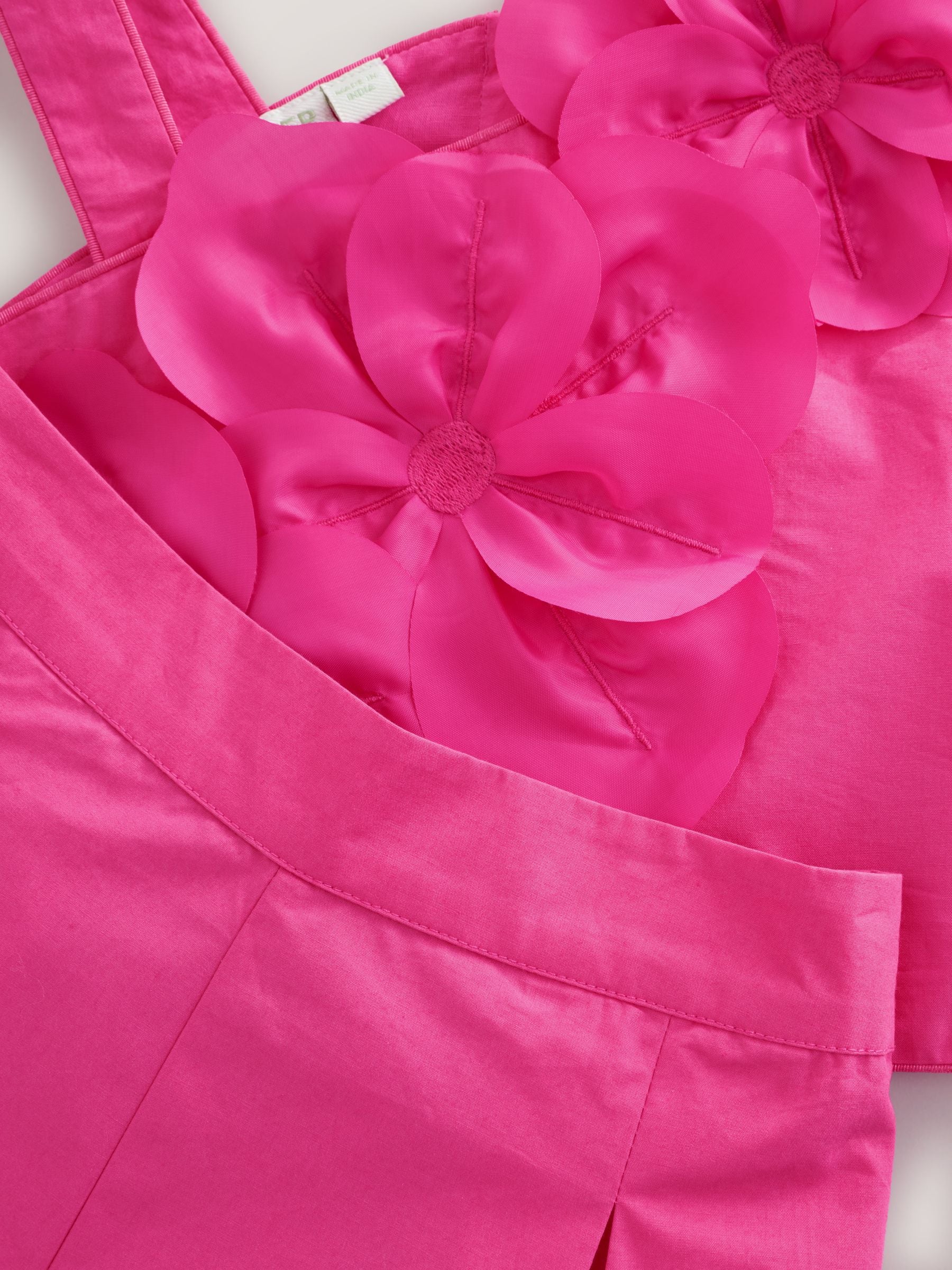 Baker by Ted Baker 2 Piece One Shoulder 3D Floral Pink Top & Shorts Set image 10