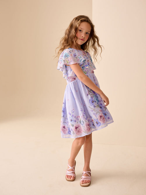 Dsiney Kidz - Lilac Purple Embellished Occasion Dress (3-16yrs) image 1