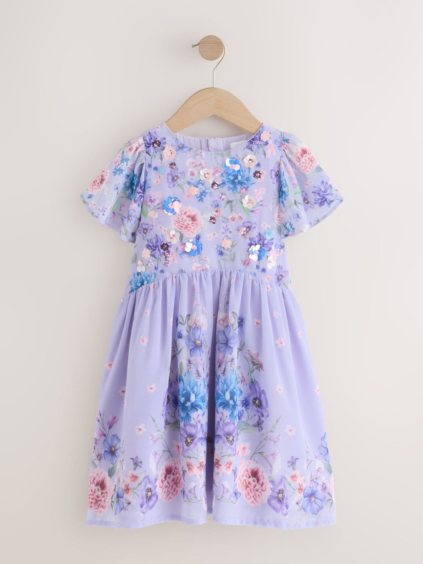 Lilac Purple Embellished Occasion Dress (3-16yrs) image 5