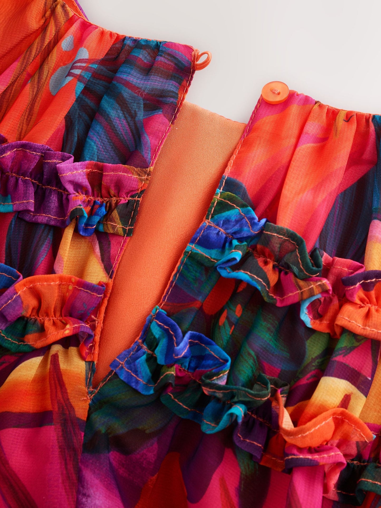Multi Bright Floral Ruffle Occasion Dress (3-16yrs) image 8