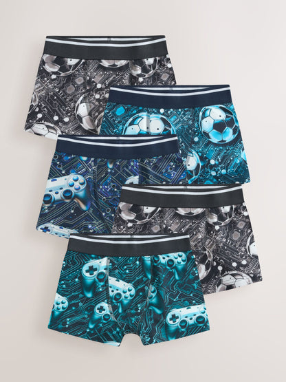 Dsiney Kidz - Football/Gamer Boxers 5 Pack (2-16yrs) image 1