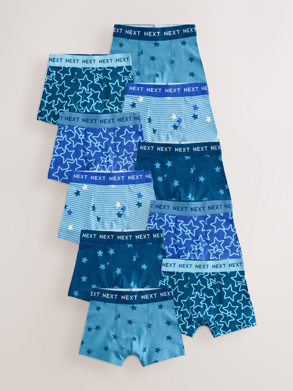 Dsiney Kidz - Blue/White Stars Trunks 10 Pack (1.5-12yrs) image 1