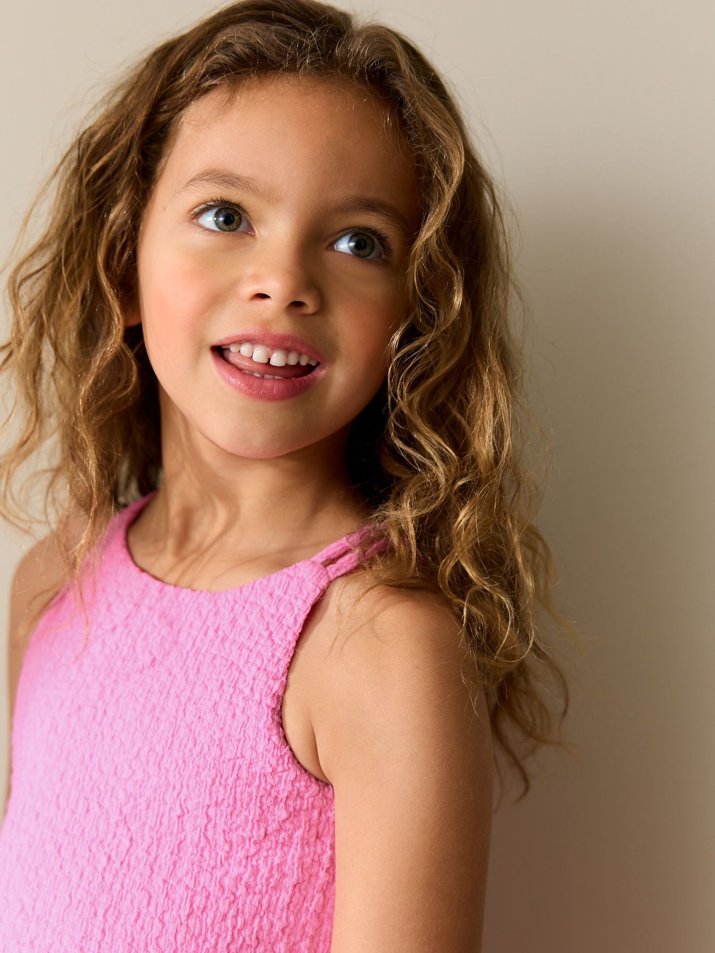 Pink Strappy Crinkle Summer Dress (3-16yrs) image 4