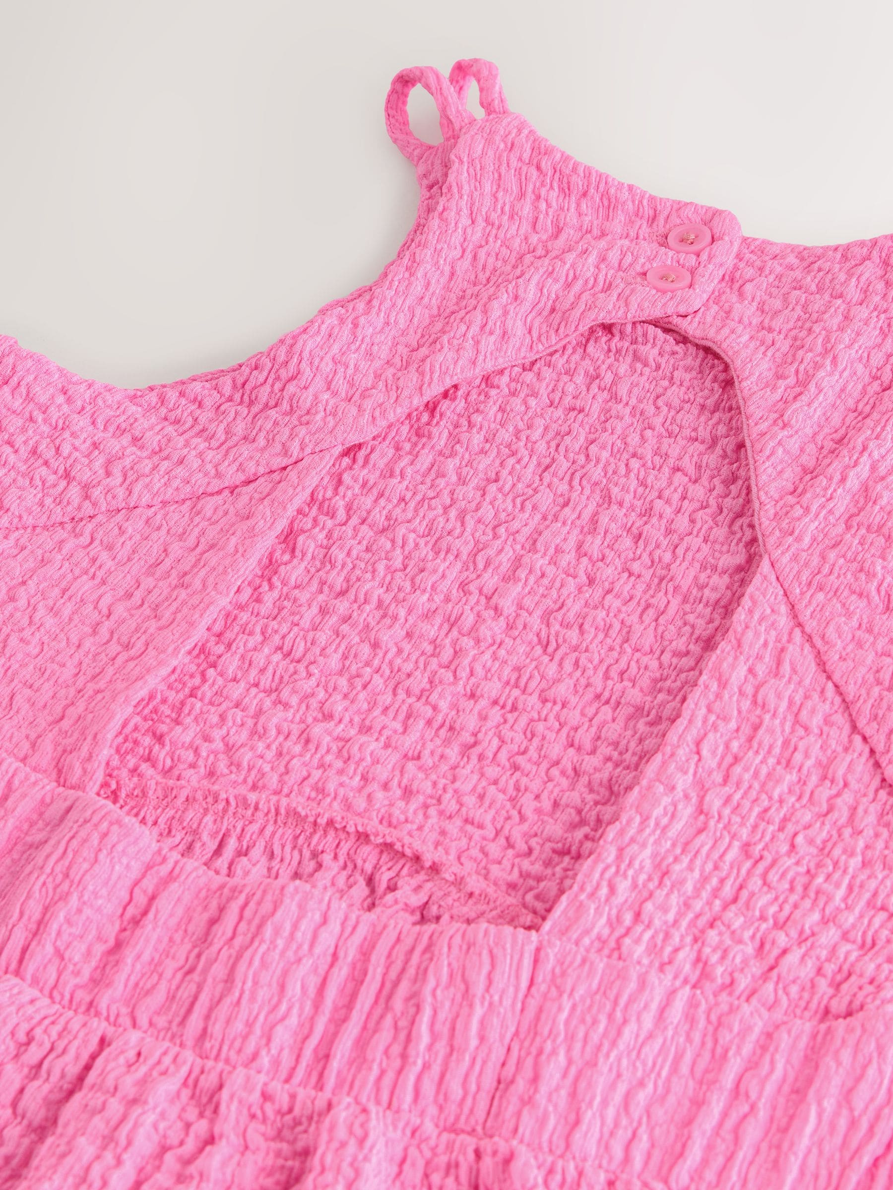 Pink Strappy Crinkle Summer Dress (3-16yrs) image 7