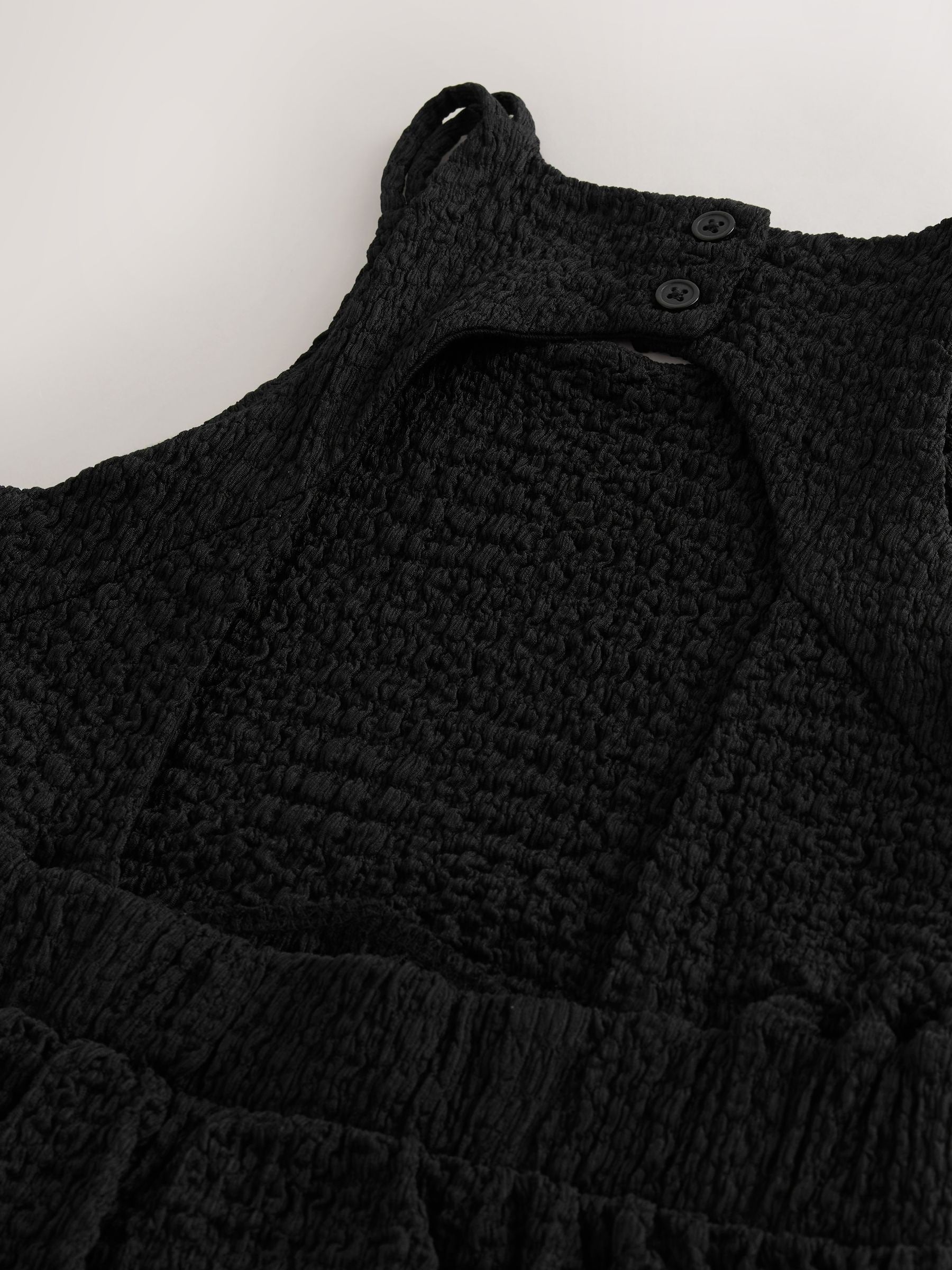Black Strappy Crinkle Summer Dress (3-16yrs) image 8