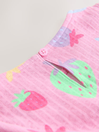 Pink Strawberries Sleeveless Jersey Dress (3-16yrs) image 10