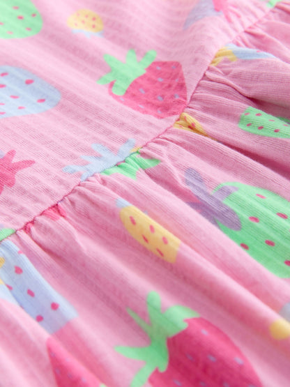 Pink Strawberries Sleeveless Jersey Dress (3-16yrs) image 9