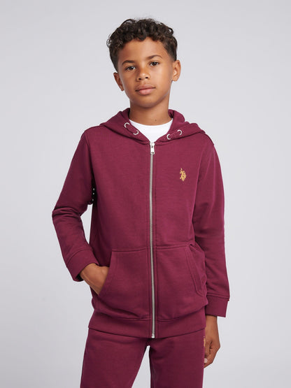 Dsiney Kidz - U.S. Polo Assn. Purple Double Horsemen Zip Hoodie image 1