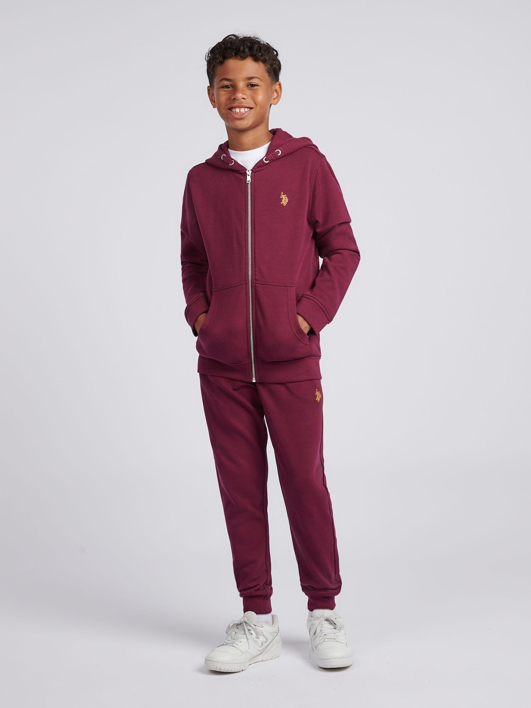 Dsiney Kidz - U.S. Polo Assn. Purple Double Horsemen Zip Hoodie image 2