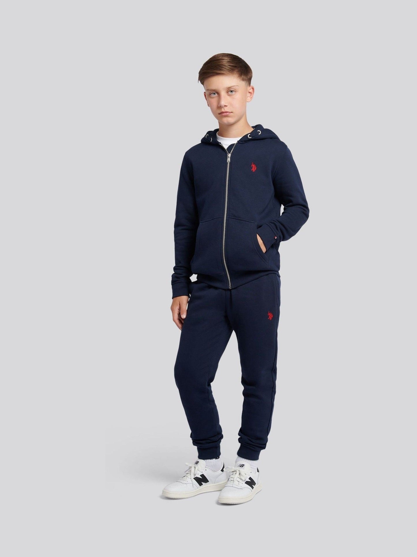 Dsiney Kidz - U.S. Polo Assn. Blue Double Horsemen Zip Hoodie image 1