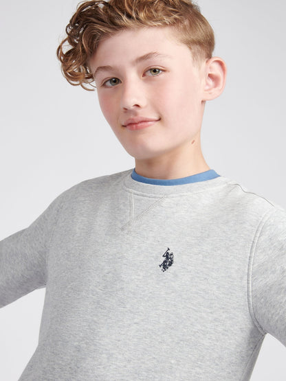Dsiney Kidz - U.S. Polo Assn. Grey Double Horsemen Crew Sweatshirt image 2