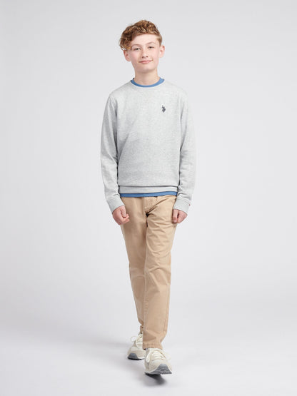 Dsiney Kidz - U.S. Polo Assn. Grey Double Horsemen Crew Sweatshirt image 3