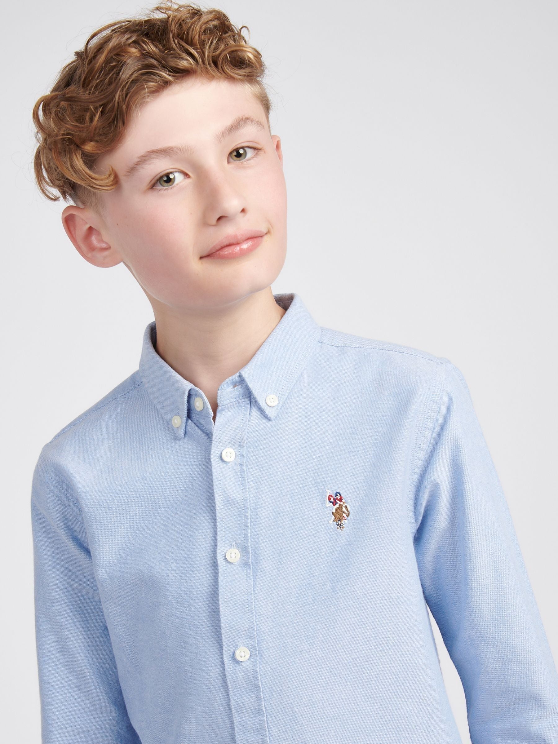 Dsiney Kidz - U.S. Polo Assn Blue Boys Oxford Shirt image 3