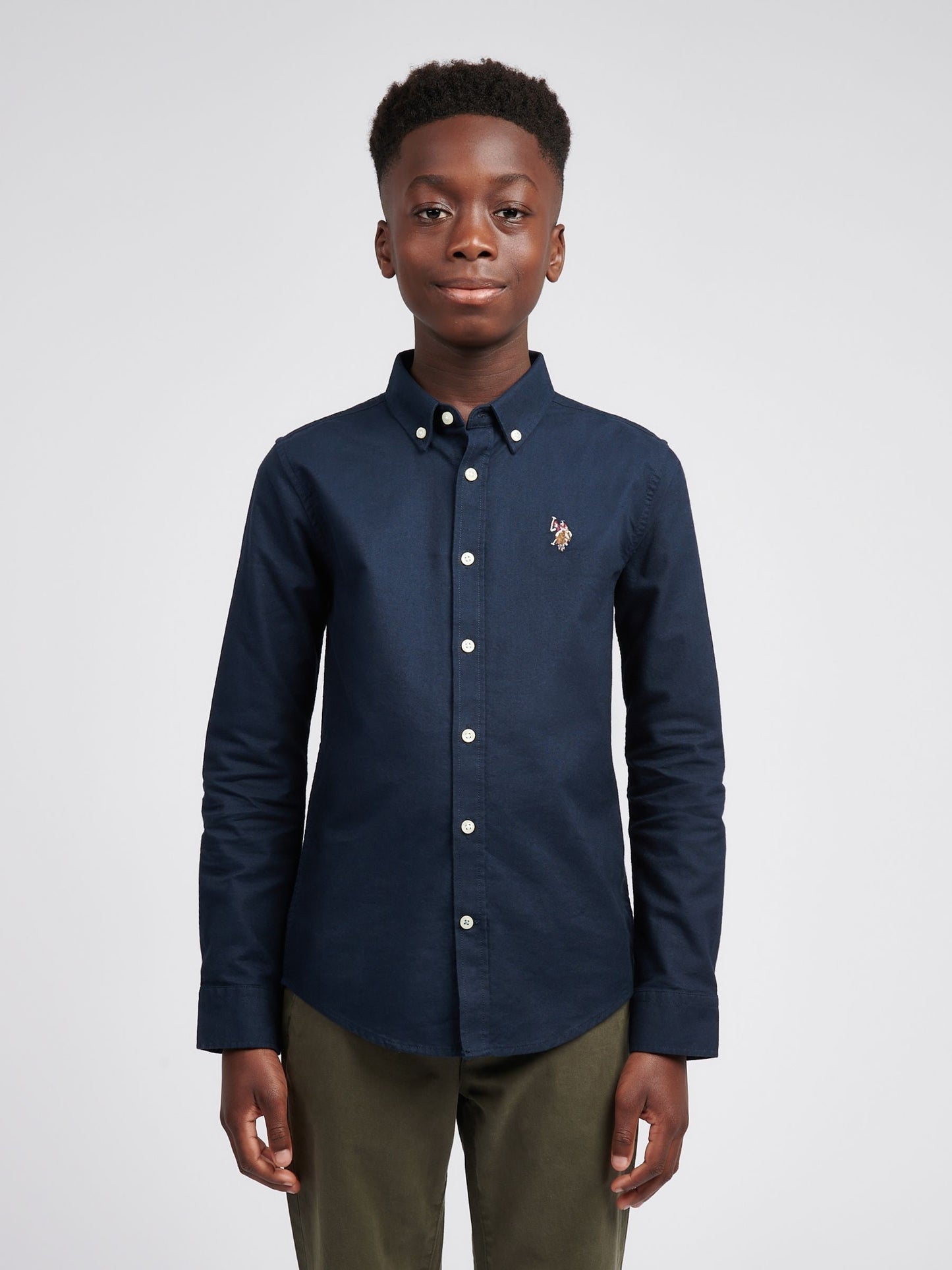 Dsiney Kidz - U.S. Polo Assn Navy Blue Boys Oxford Shirt image 1