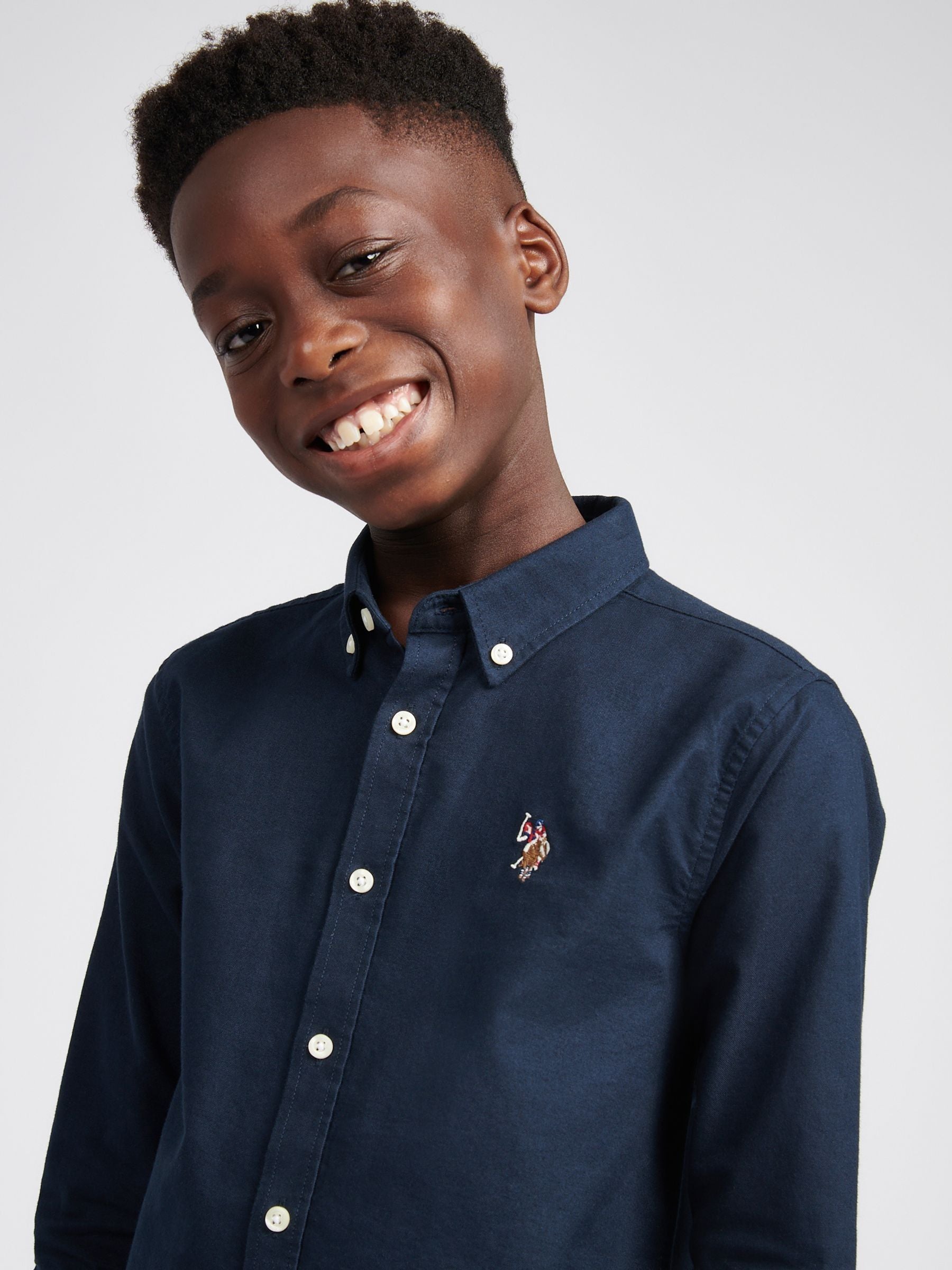 Dsiney Kidz - U.S. Polo Assn Navy Blue Boys Oxford Shirt image 2