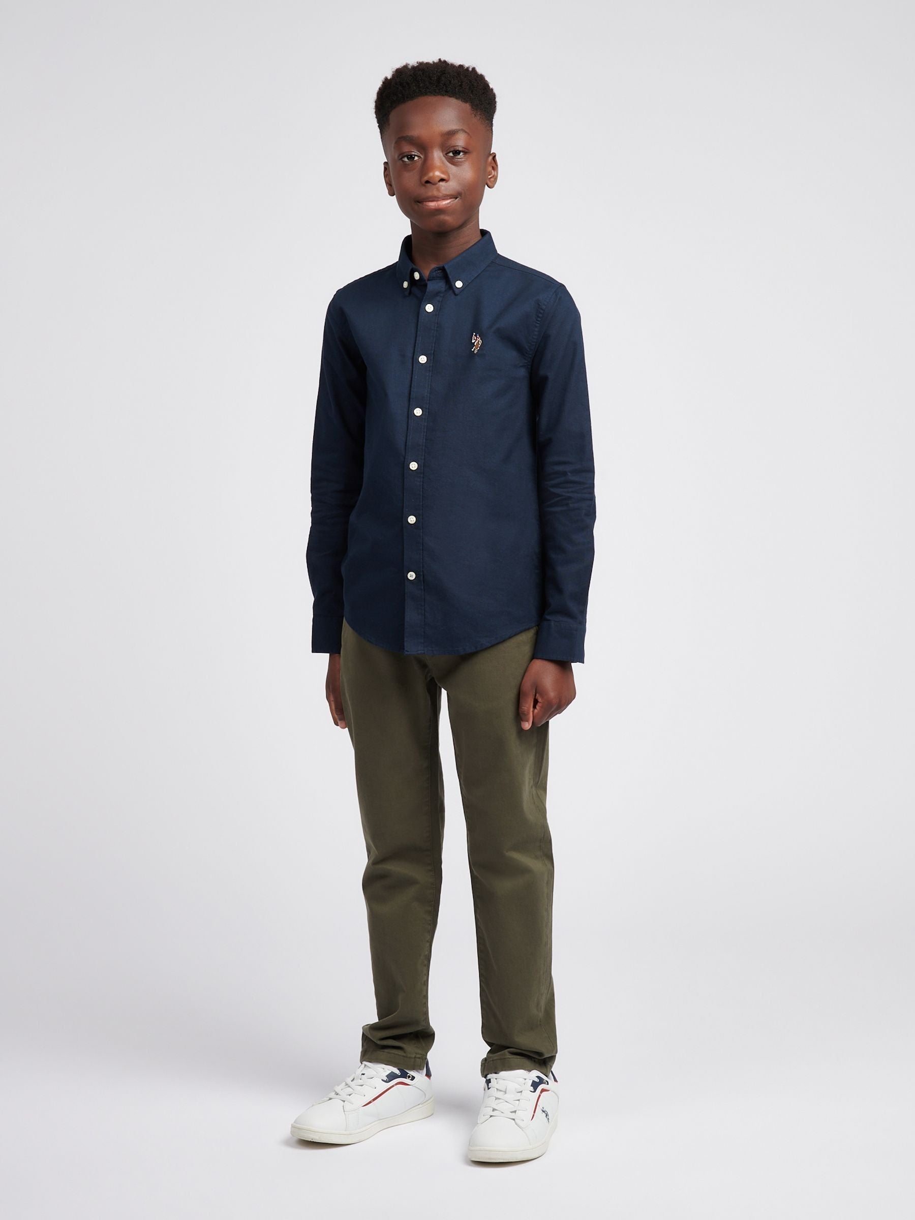 Dsiney Kidz - U.S. Polo Assn Navy Blue Boys Oxford Shirt image 3