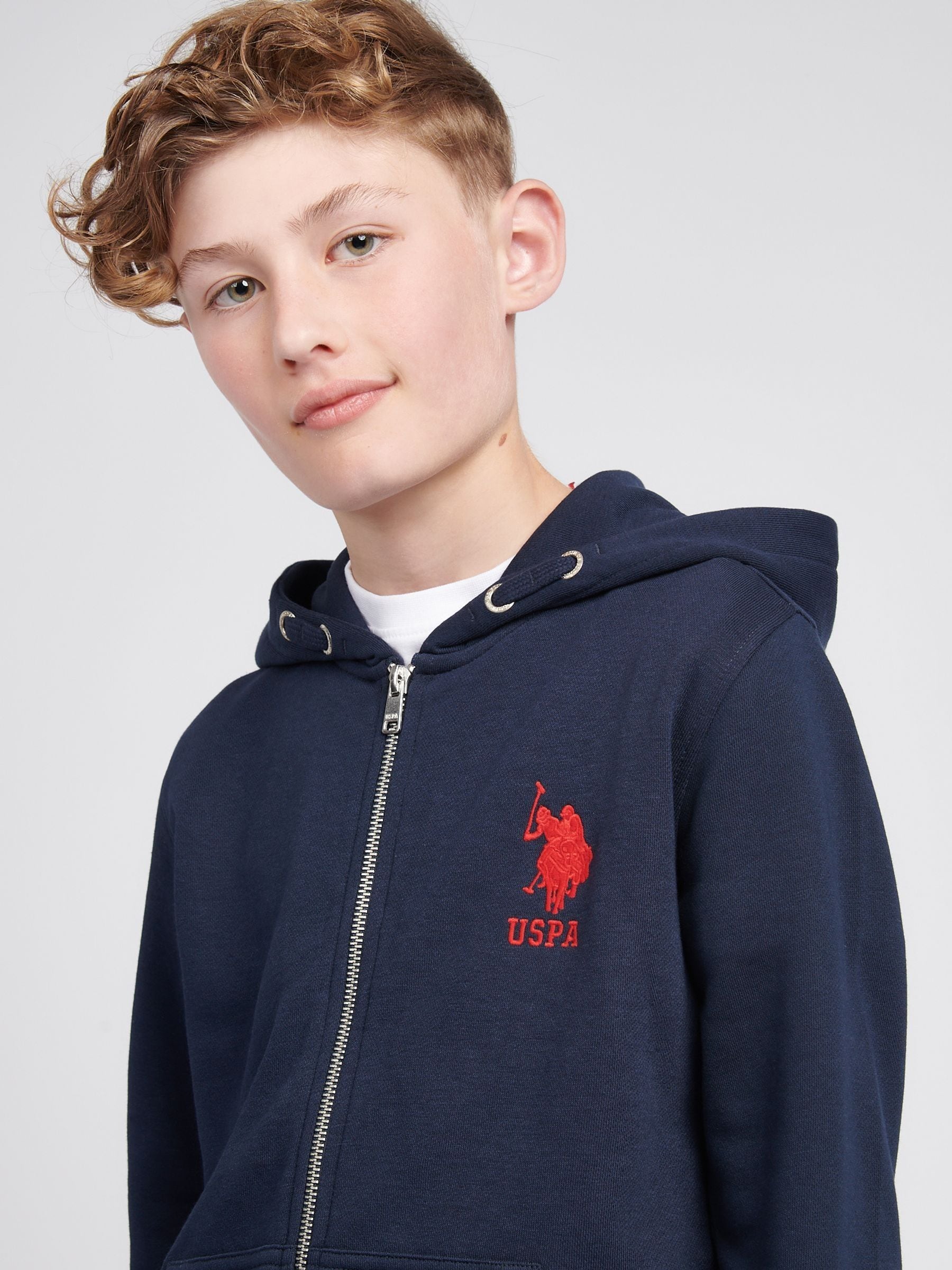 Dsiney Kidz - U.S. Polo Assn. Blue Boys Player 3 Zip Hoodie image 2