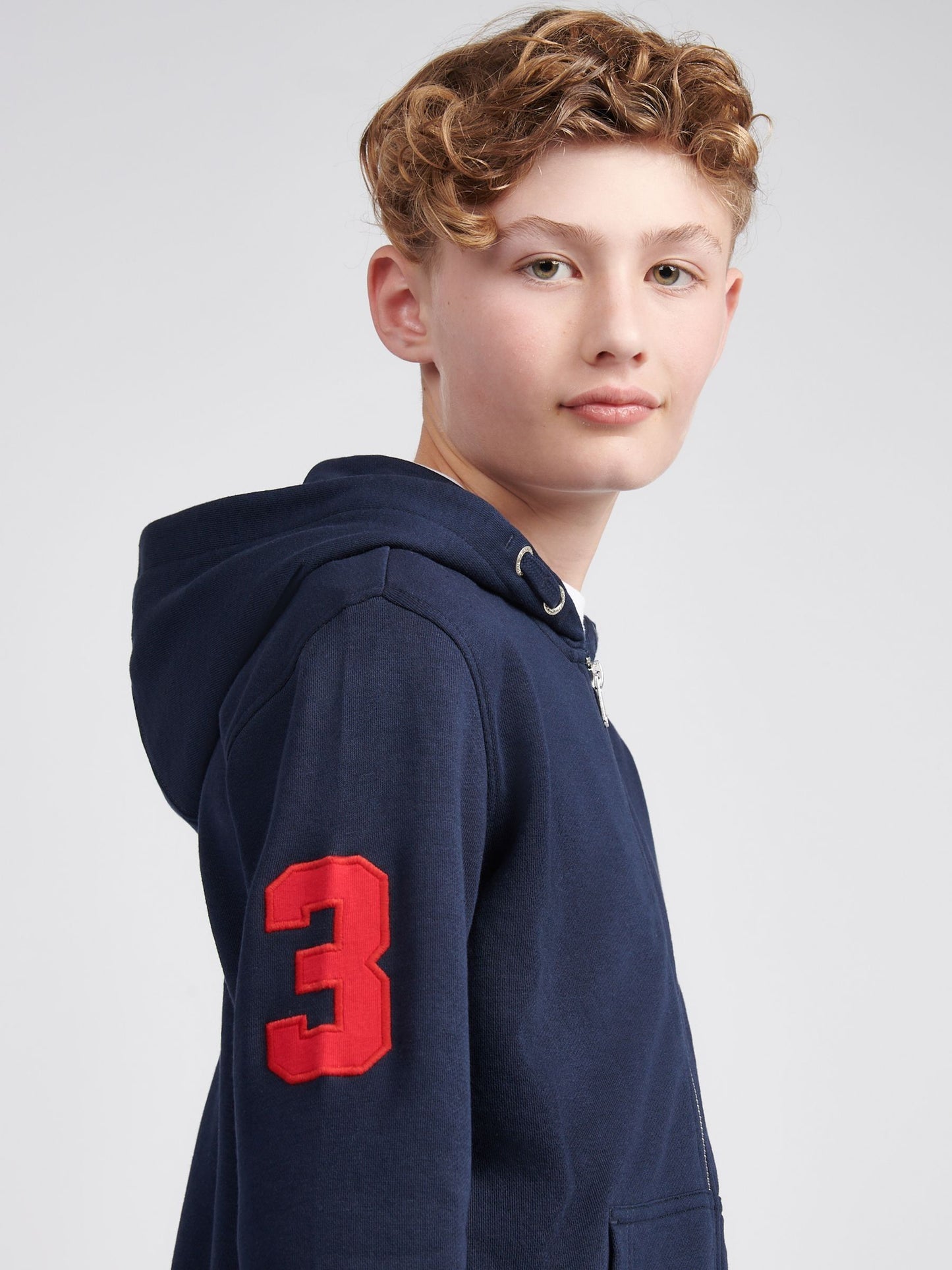 Dsiney Kidz - U.S. Polo Assn. Blue Boys Player 3 Zip Hoodie image 5