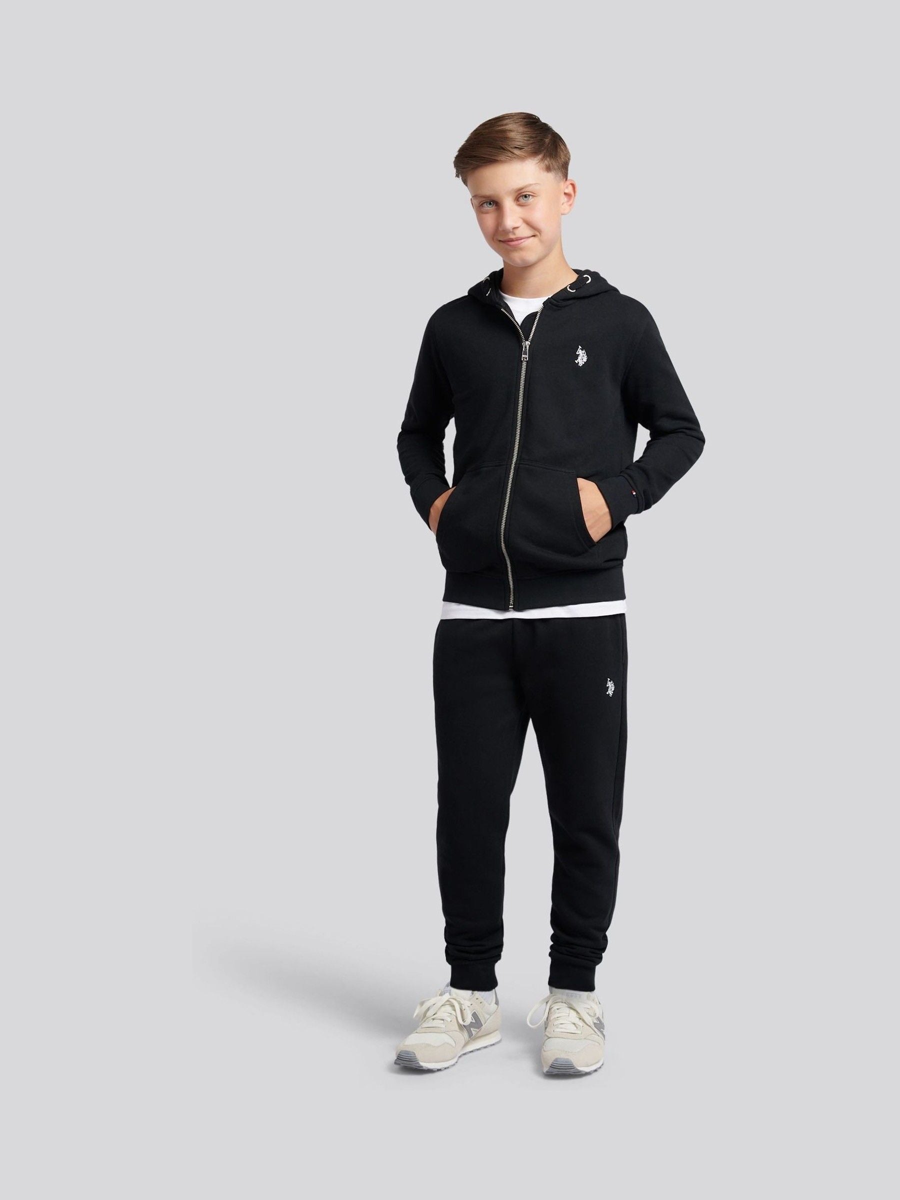 Dsiney Kidz - U.S. Polo Assn. Black Double Horsemen Zip Hoodie image 3