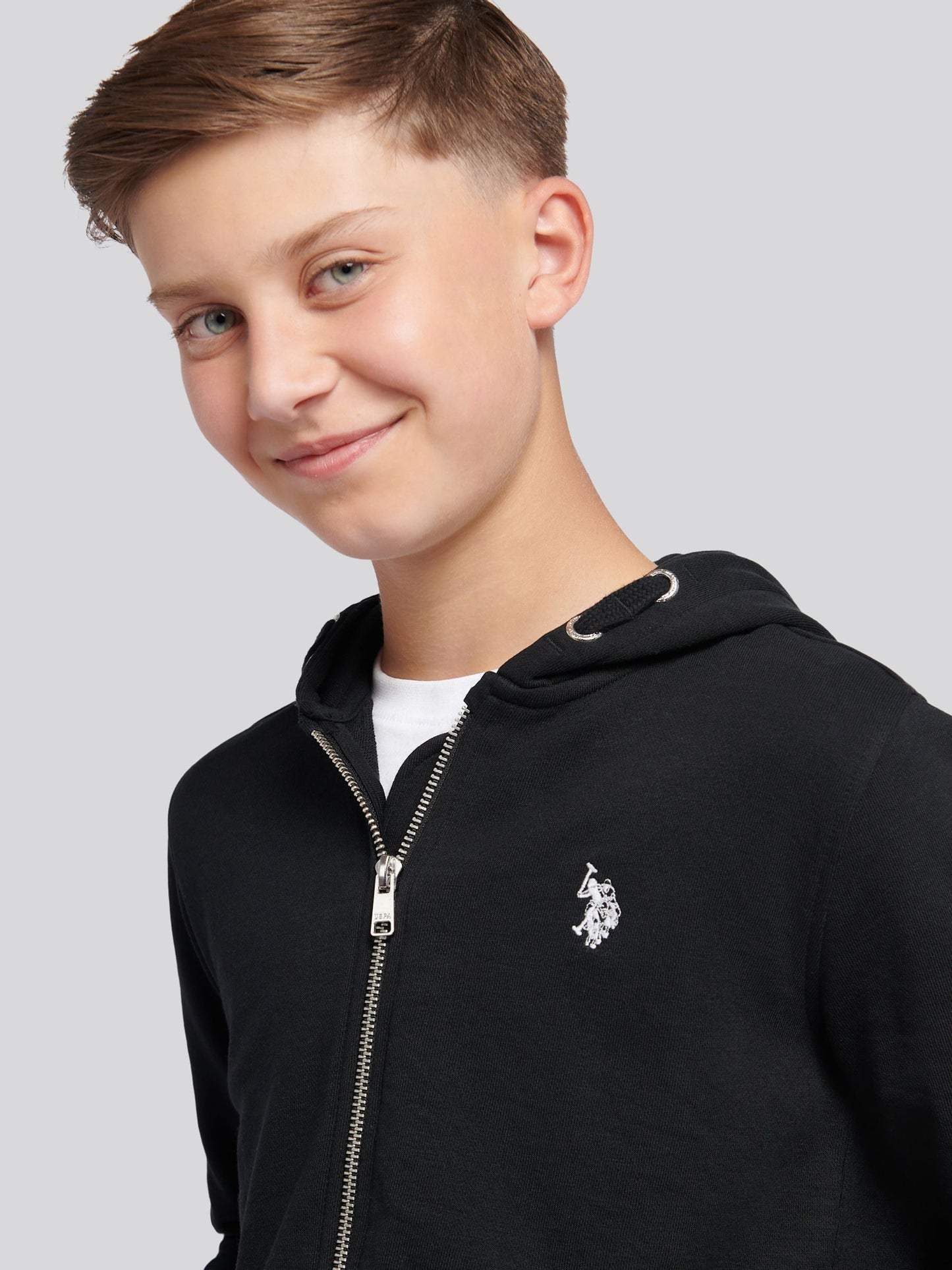 Dsiney Kidz - U.S. Polo Assn. Black Double Horsemen Zip Hoodie image 4