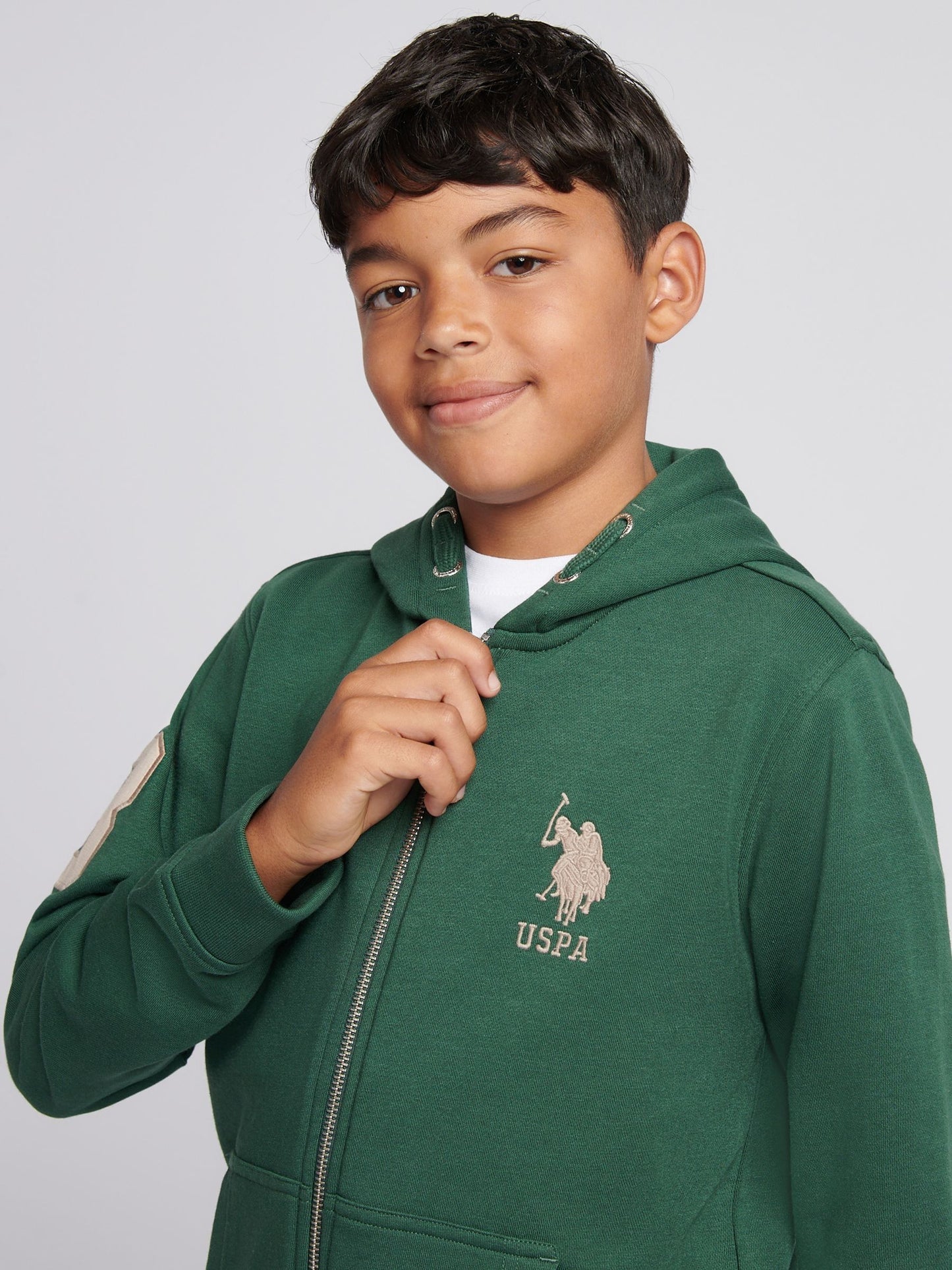Dsiney Kidz - U.S. Polo Assn. Green Boys Player 3 Zip Hoodie image 5