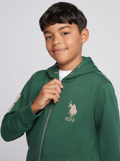 Dsiney Kidz - U.S. Polo Assn. Green Boys Player 3 Zip Hoodie image 5