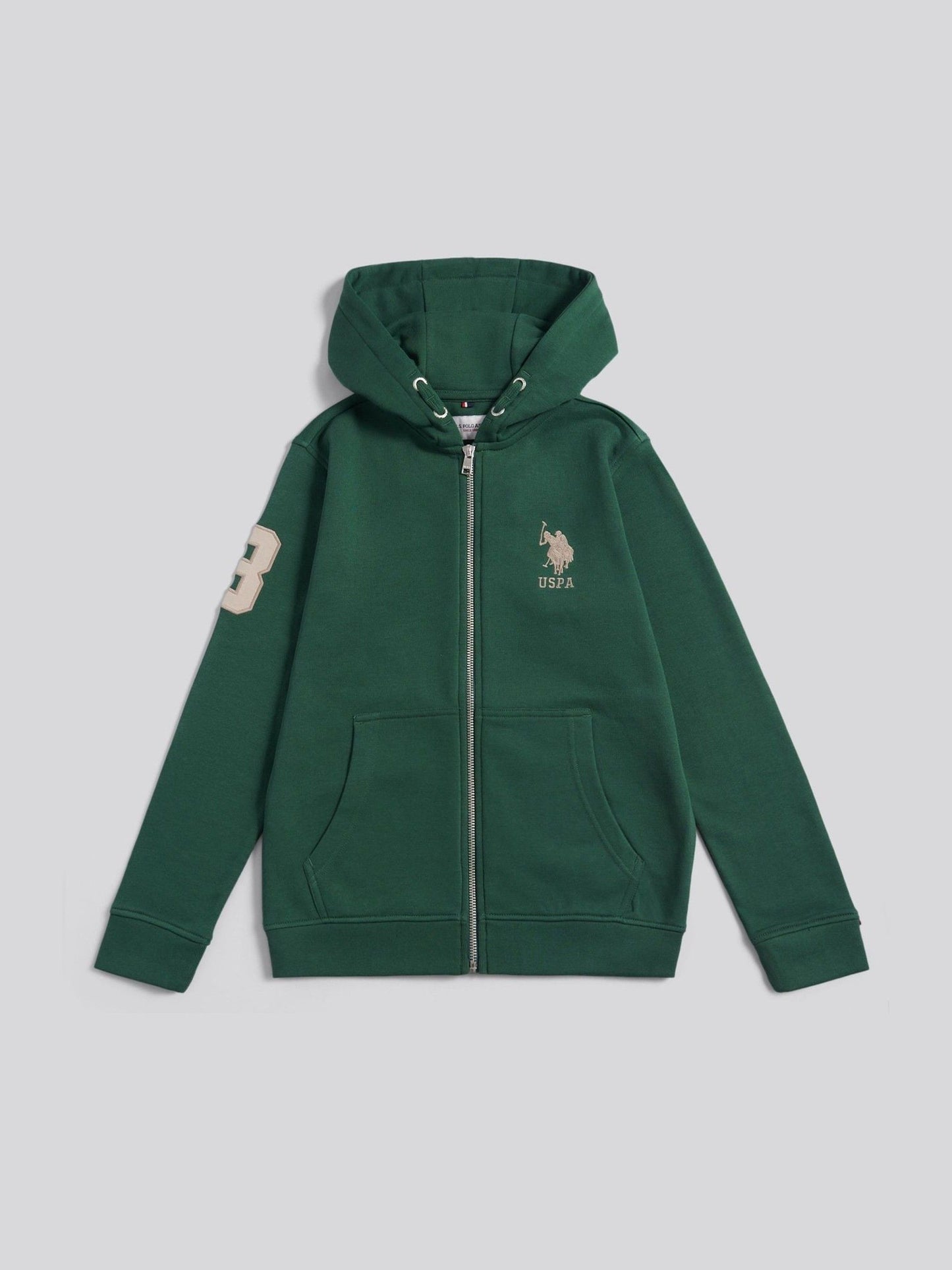 Dsiney Kidz - U.S. Polo Assn. Green Boys Player 3 Zip Hoodie image 7