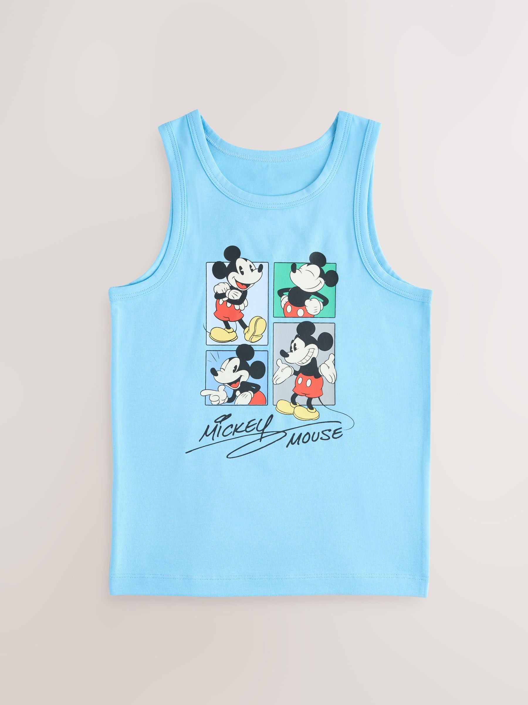 Dsiney Kidz - Blue/White Mickey Mouse Vests 3 Pack (1.5-8yrs) image 4