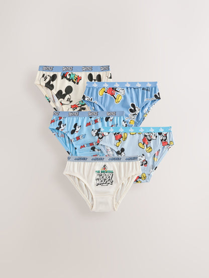 Dsiney Kidz - Blue/White Mickey Mouse Briefs 5 Pack (2-10yrs) image 1