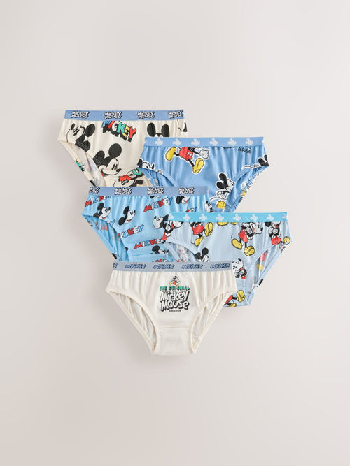 Dsiney Kidz - Blue/White Mickey Mouse Briefs 5 Pack (2-10yrs) image 1