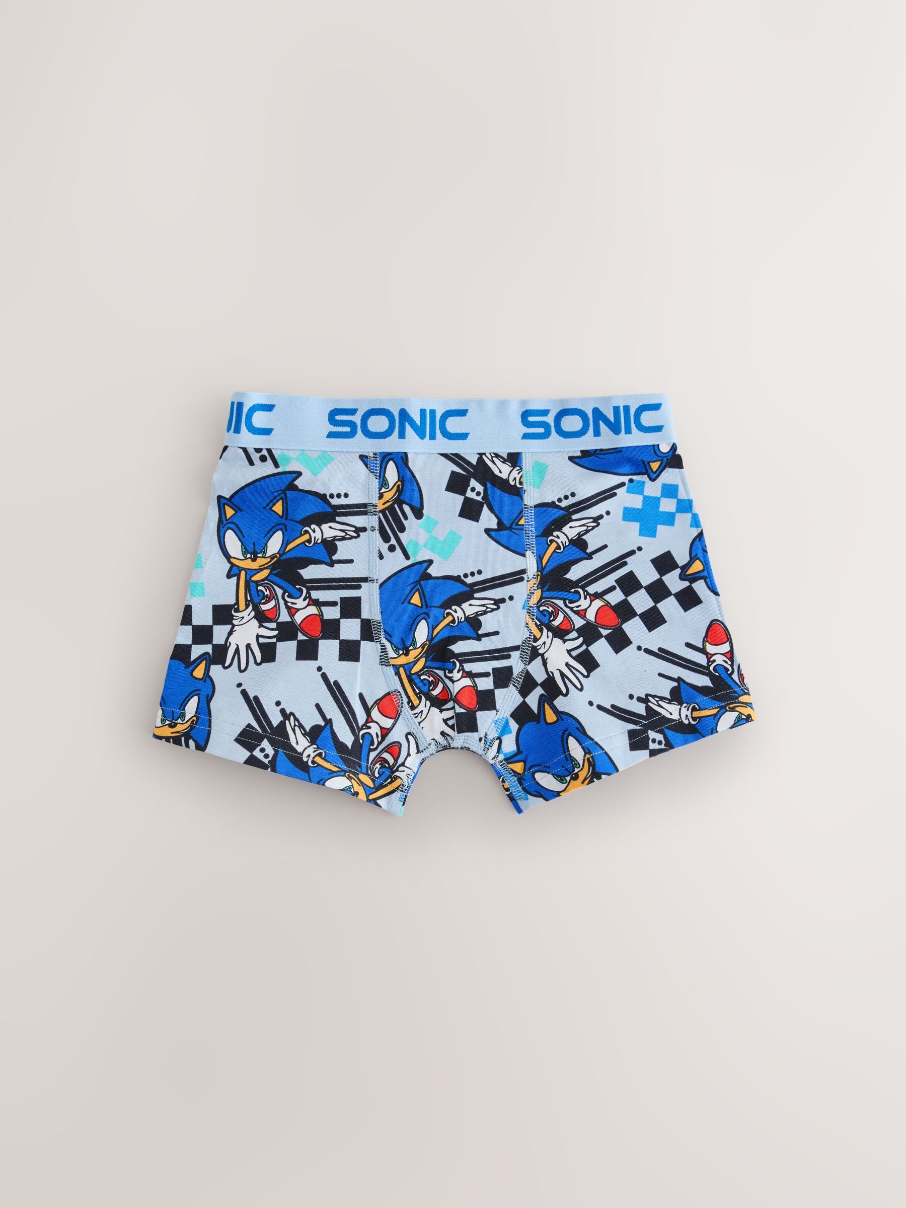 Dsiney Kidz - Blue/Grey Sonic The Hedgehog Trunks 5 Pack (2-14yrs) image 2