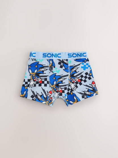 Dsiney Kidz - Blue/Grey Sonic The Hedgehog Trunks 5 Pack (2-14yrs) image 2